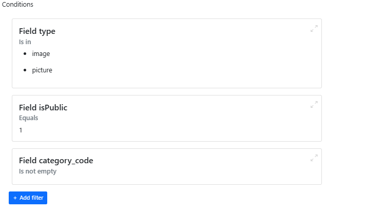 Categories filters