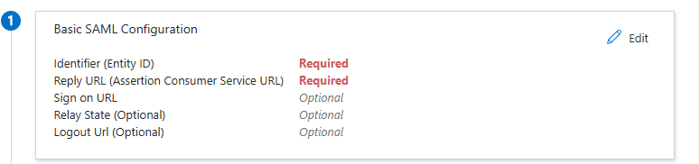 Basic SAML Configuration
