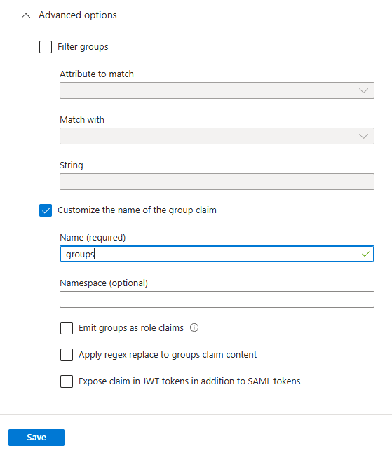 Claim groups