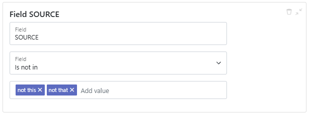 General filter is not in