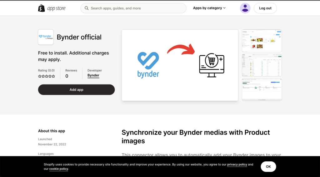 Shopify app store
